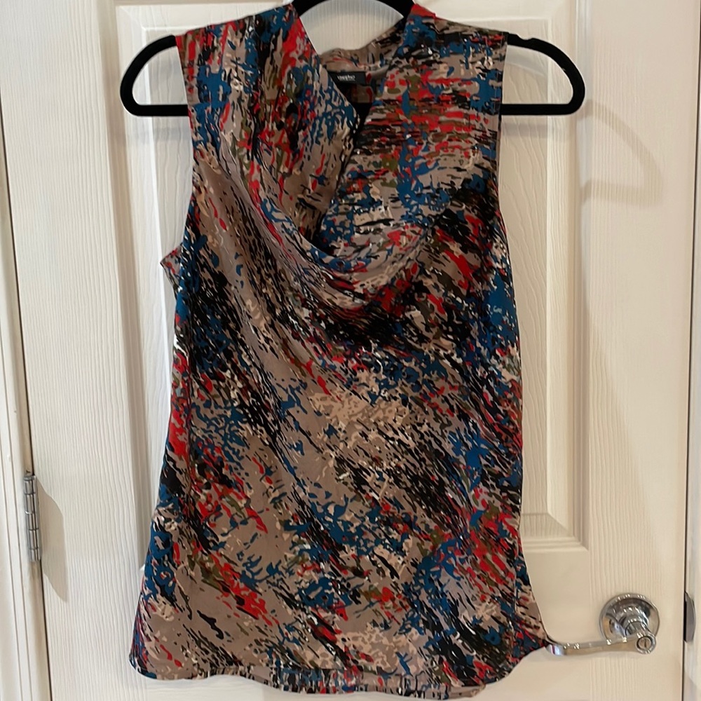 Goes with everything! Sleeveless cowl neck shell
